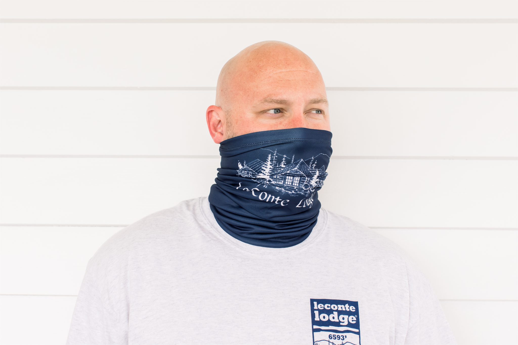 man wearing neck gaiter
